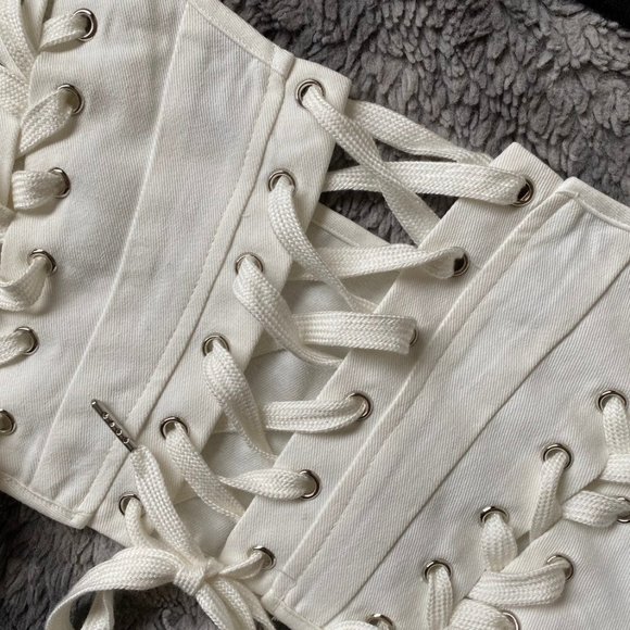 The Vixen Mini Denim Corset Top - Picture 4 of 9